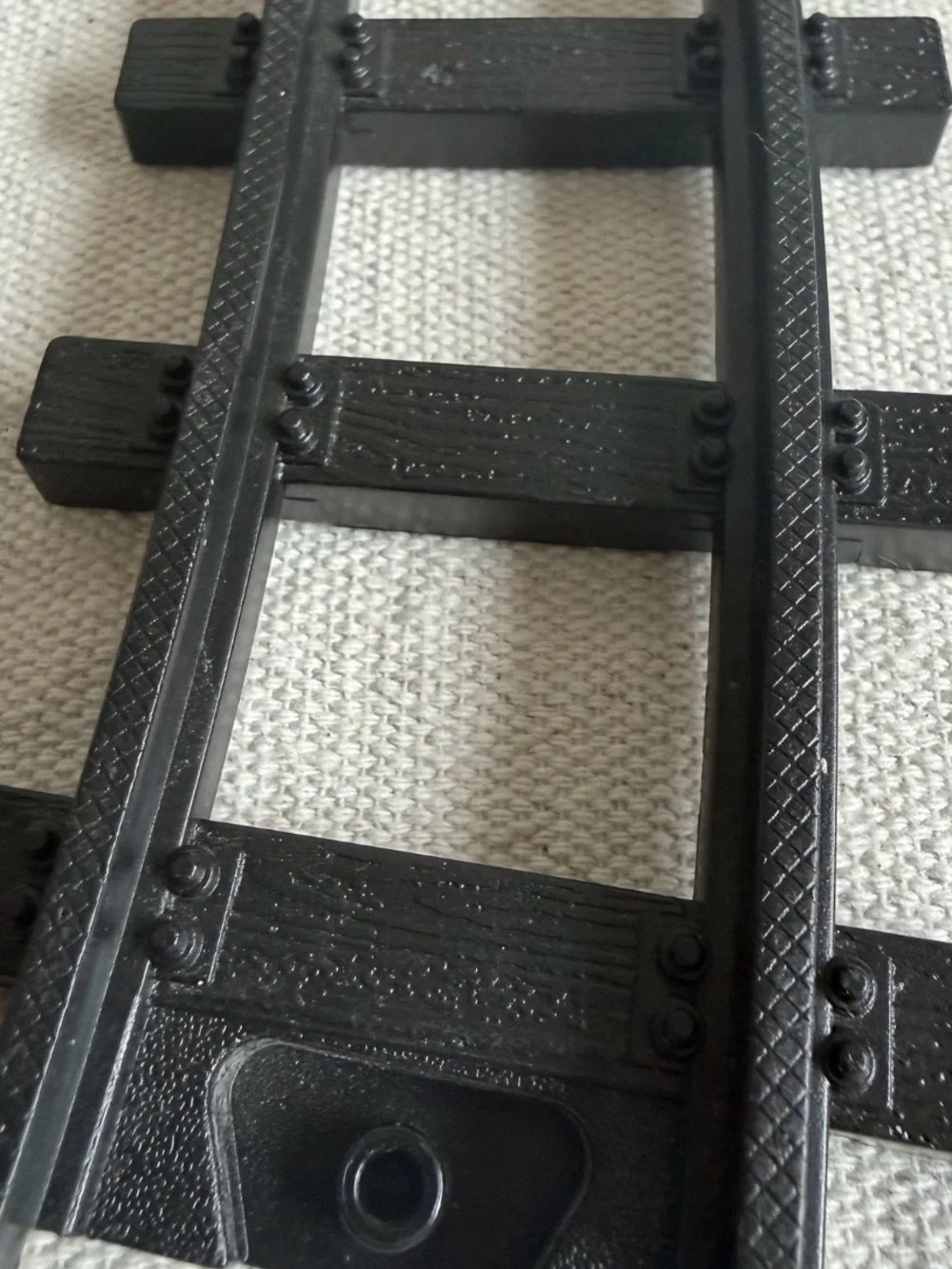15pc Toy State Industrial Vintage 1992 Train Track Lot - Curved & Straight Black